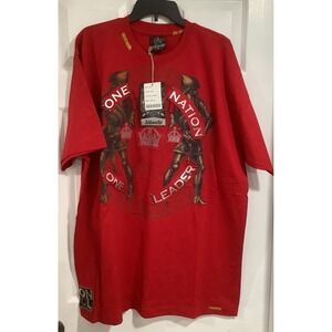 Vntg Ablanche Red One Nation Heavy Cotton Graphic Shirt Men's sz 3XL